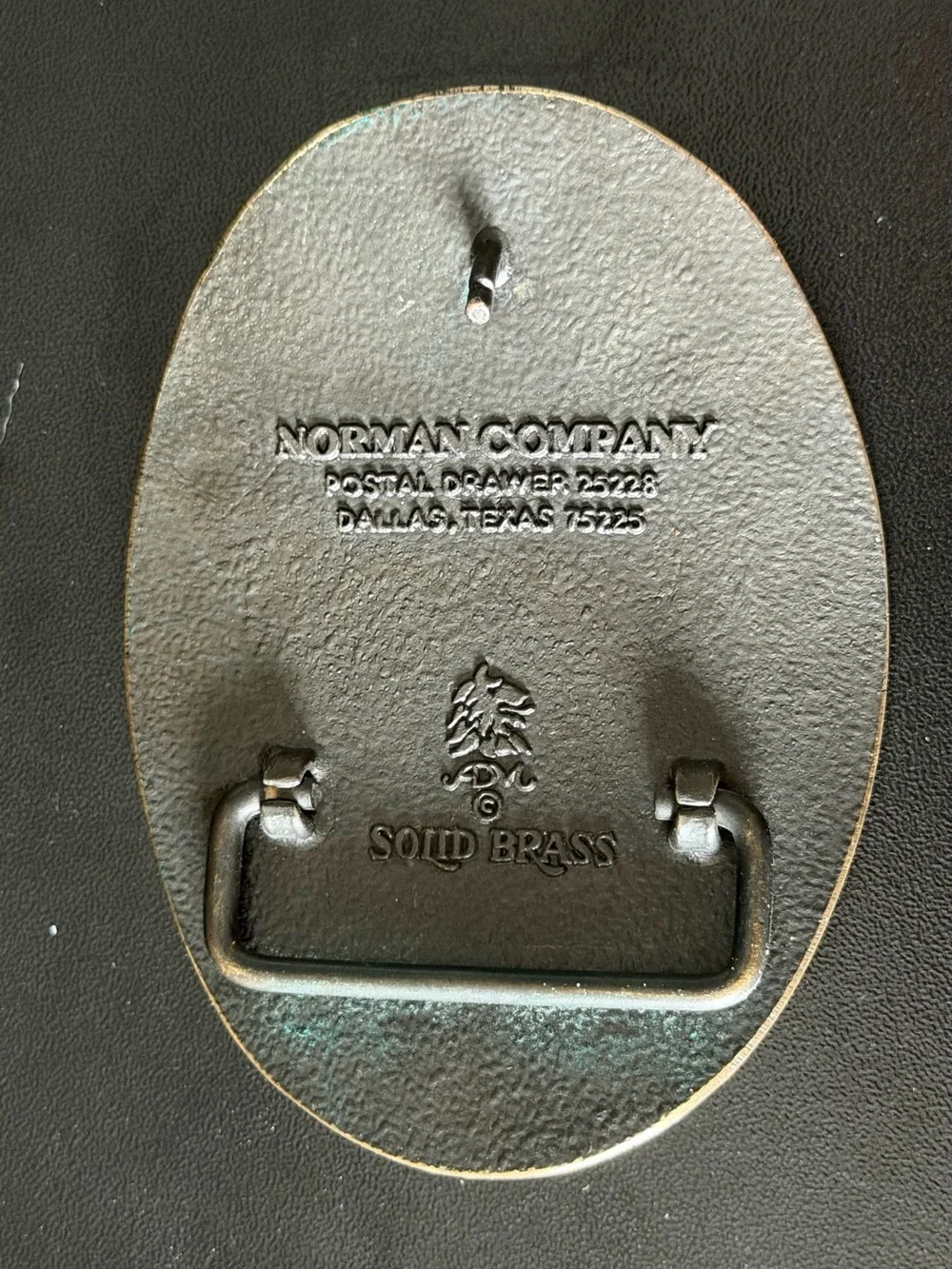 Vintage NRA Life Member Belt Buckle Norman JADCO Solid Brass Eagle Rifles